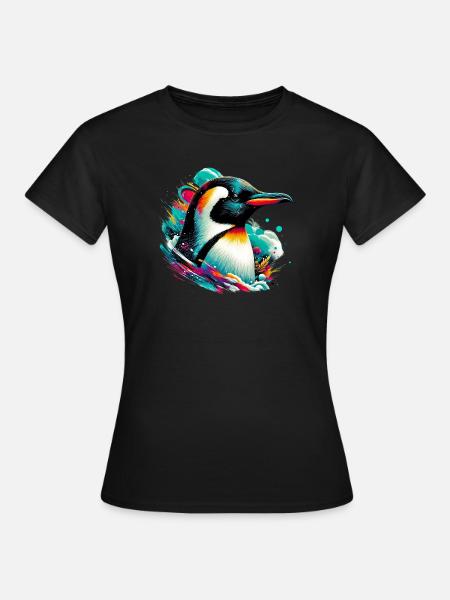 Pinguin - Frauen T-Shirt - Schwarz