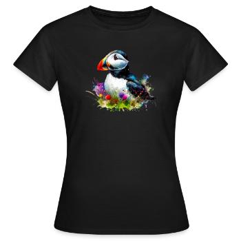 Puffin - Women's T-Shirt - black - Front - AI Model Female 172 dark (172cm)