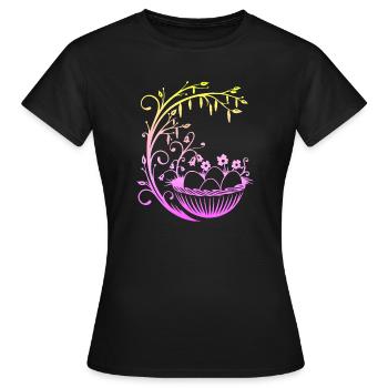 Panier de Pâques Panier de Pâques - T-shirt Femme - noir - Devant - AI Model Female 172 dark (172cm)