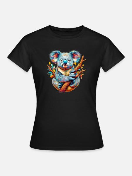 Koala - Frauen T-Shirt - Schwarz