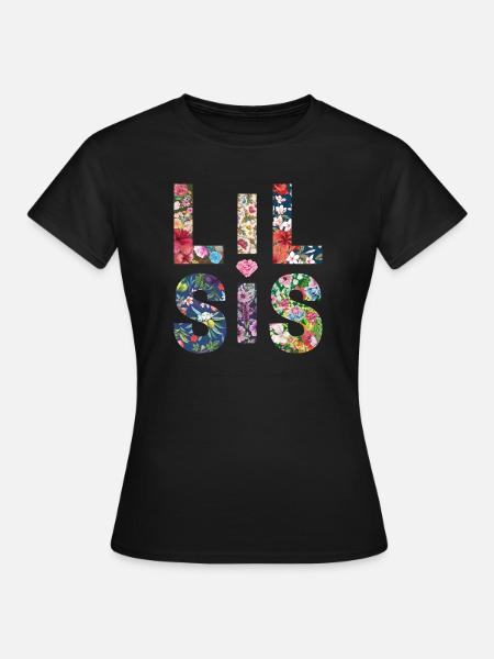 LIL SIS - Sister - Kleine Schwester - Partnerlook - Frauen T-Shirt - Schwarz