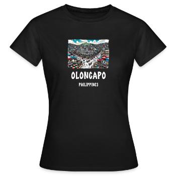 Ville d'Olongapo, Philippines, Asie du Sud-Est - T-shirt Femme - noir - Devant - AI Model Female 172 dark (172cm)