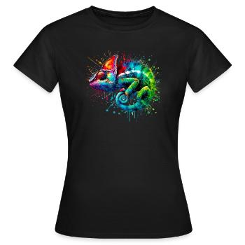 Caméléon - T-shirt Femme - noir - Devant - AI Model Female 172 dark (172cm)