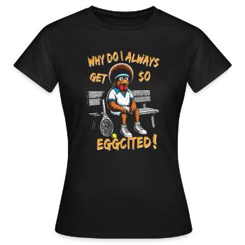 Tennis Shirt Why so excited Funny - Frauen T-Shirt - Schwarz - Vorne - AI Model Female 172 dark (172cm)