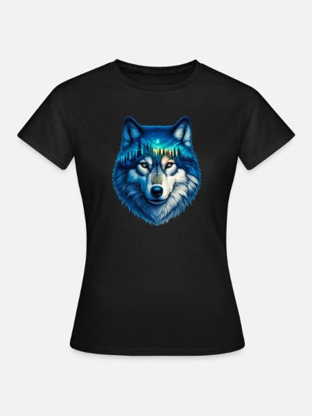 Wolf - Frauen T-Shirt - Schwarz