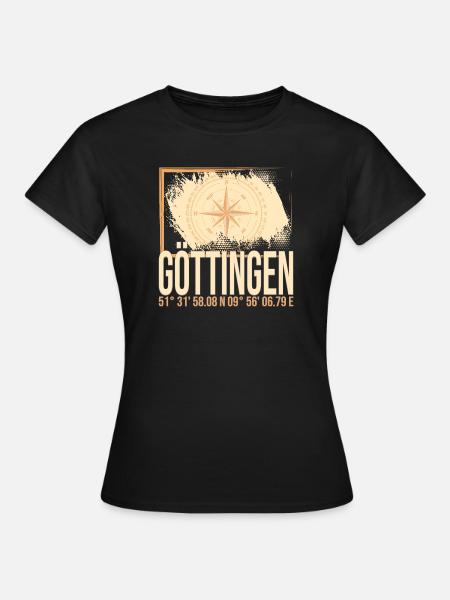 Göttingen Koordinaten - Frauen T-Shirt - Schwarz