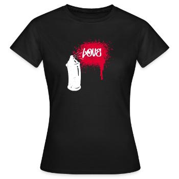 Spraydose Graffiti Sprayer Zeichnen Illustration - Frauen T-Shirt - Schwarz - Vorne - AI Model Female 172 dark (172cm)