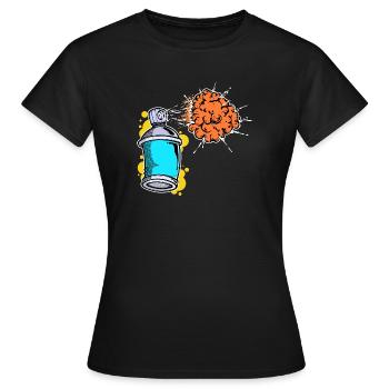 Pulvérisateur Art, Street Art, Wildstyle Graffiti - T-shirt Femme - noir - Devant - AI Model Female 172 dark (172cm)