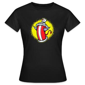 Pulvérisateur Art, Street Art, Wildstyle Graffiti - T-shirt Femme - noir - Devant - AI Model Female 172 dark (172cm)