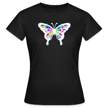 Papillon Street Art Graffiti Street Art - T-shirt Femme - noir - Devant - AI Model Female 172 dark (172cm)