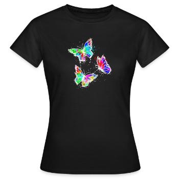 Art, Street Art, Graffiti, Papillon - T-shirt Femme - noir - Devant - AI Model Female 172 dark (172cm)
