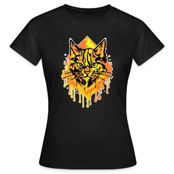 Graffiti Art, Street Art, Wildstyle, Chat - T-shirt Femme - noir - Devant - AI Model Female 172 dark (172cm)
