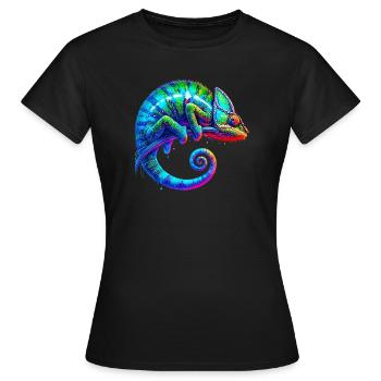 Caméléon - T-shirt Femme - noir - Devant - AI Model Female 172 dark (172cm)