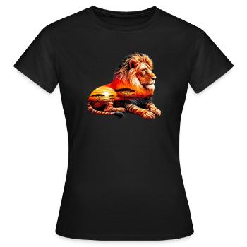 Lion - Women's T-Shirt - black - Front - AI Model Female 172 dark (172cm)