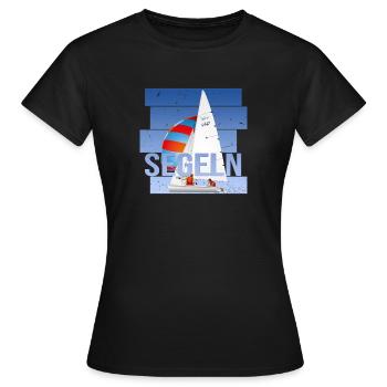 Segeln- Segelsport - Frauen T-Shirt - Schwarz - Vorne - AI Model Female 172 dark (172cm)