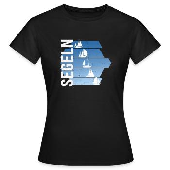 Segeln - Segelsport - Frauen T-Shirt - Schwarz - Vorne - AI Model Female 172 dark (172cm)
