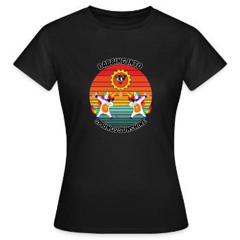 Dabbing into Spring's Sunshine - Frauen T-Shirt - Schwarz - Vorne - AI Model Female 172 dark (172cm)
