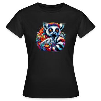 Lémurien - T-shirt Femme - noir - Devant - AI Model Female 172 dark (172cm)