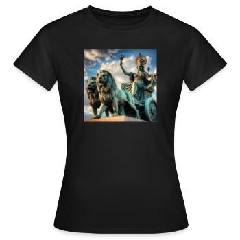 Déesse Cybèle - T-shirt Femme - noir - Devant - AI Model Female 172 dark (172cm)