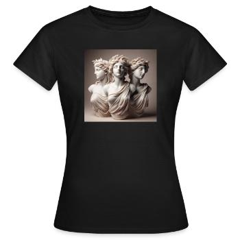 Greek Sculptures - Women's T-Shirt - black - Front - AI Model Female 172 dark (172cm)