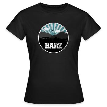 Resin Blue Hour Skyline - Women's T-Shirt - black - Front - AI Model Female 172 dark (172cm)