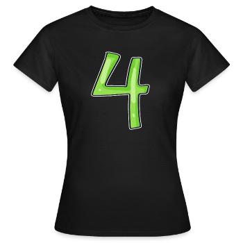 4 - Four Green - Women's T-Shirt - black - Front - AI Model Female 172 dark (172cm)