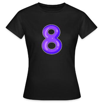 8 Huit - T-shirt Femme - noir - Devant - AI Model Female 172 dark (172cm)