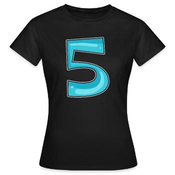 Number 5 Number - Women's T-Shirt - black - Front - AI Model Female 172 dark (172cm)
