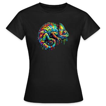 Caméléon - T-shirt Femme - noir - Devant - AI Model Female 172 dark (172cm)