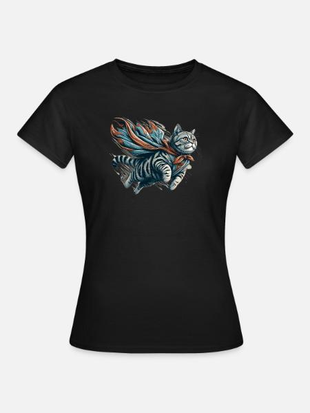 Super Katze Britisch Kurzhaar BKH getigert - Frauen T-Shirt - Schwarz