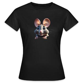 Verspielter Mausjubel - Frauen T-Shirt - Schwarz - Vorne - AI Model Female 172 dark (172cm)