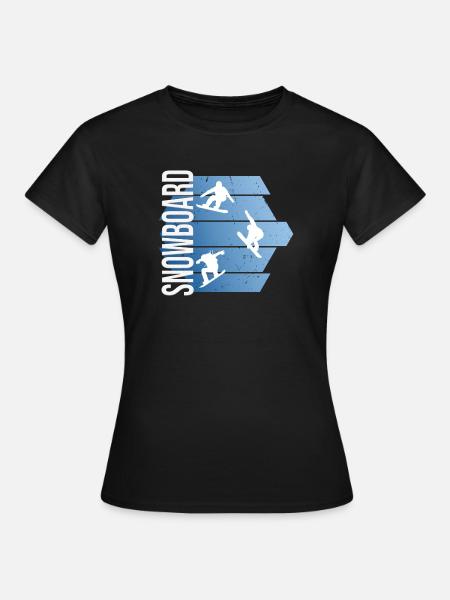 Snowboard - Frauen T-Shirt - Schwarz