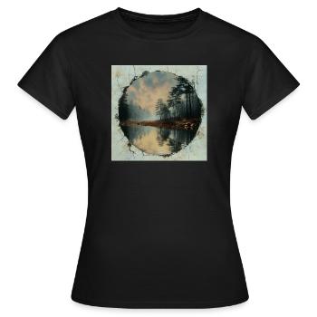 Sehnsucht Natur - Frauen T-Shirt - Schwarz - Vorne - AI Model Female 172 dark (172cm)