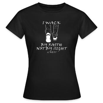 Inspirational sneaker message - Women's T-Shirt - black - Front - AI Model Female 172 dark (172cm)