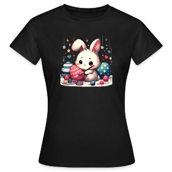 Schönes Osterfest - Frauen T-Shirt - Schwarz - Vorne - AI Model Female 172 dark (172cm)