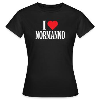 t-shirt j’aime Norman t-shirt idée cadeau - T-shirt Femme - noir - Devant - AI Model Female 172 dark (172cm)