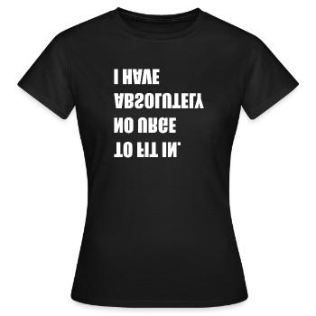 pas envie de s’intégrer - T-shirt Femme - noir - Devant - AI Model Female 172 dark (172cm)