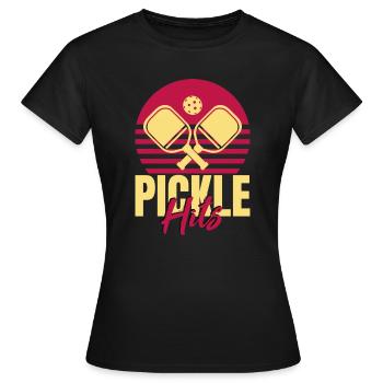 Pickleball Hits - Frauen T-Shirt - Schwarz - Vorne - AI Model Female 172 dark (172cm)