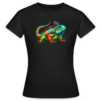 Iguane - T-shirt Femme - noir - Devant - AI Model Female 172 dark (172cm)