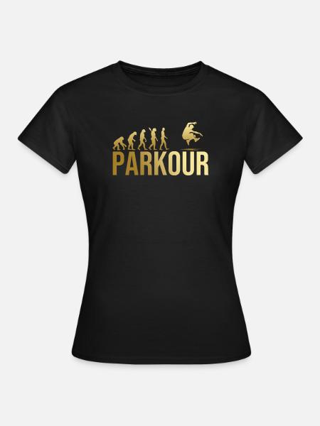 Evolution Parkour - Frauen T-Shirt - Schwarz