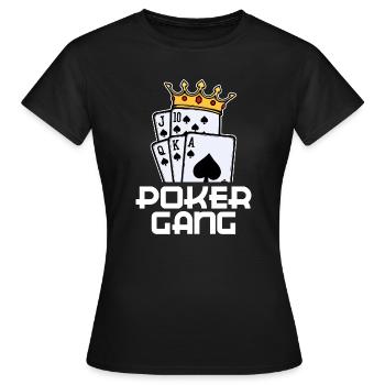 Poker Statement Jeu de cartes de casino Jeux d’argent - T-shirt Femme - noir - Devant - AI Model Female 172 dark (172cm)