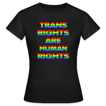 Trans Rights for CSD Christopher Street Day - Women's T-Shirt - black - Front - AI Model Female 172 dark (172cm)