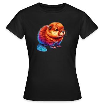 Bieber - Frauen T-Shirt - Schwarz - Vorne - AI Model Female 172 dark (172cm)