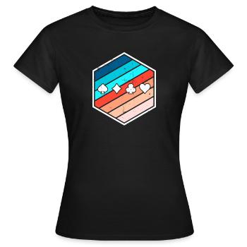 Card Game Gambling Roulette Poker Gambling - Women's T-Shirt - black - Front - AI Model Female 172 dark (172cm)