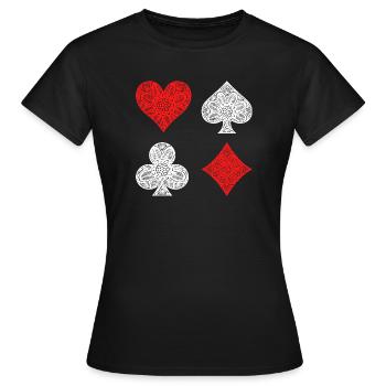 Gambling Roulette Lottery Poker Gambling Casino - Women's T-Shirt - black - Front - AI Model Female 172 dark (172cm)