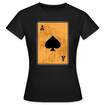 Jackpot Casino Zocken Poker Kartenspiel Pokerrunde - Frauen T-Shirt - Schwarz - Vorne - AI Model Female 172 dark (172cm)