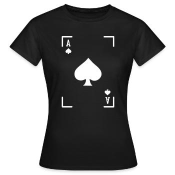 Card Game Poker Gambling Casino Gambling Poker - Women's T-Shirt - black - Front - AI Model Female 172 dark (172cm)