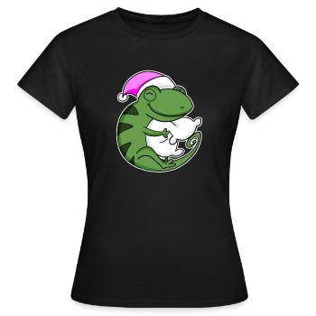 Chameleon Tired Sleep In - Women's T-Shirt - black - Front - AI Model Female 172 dark (172cm)