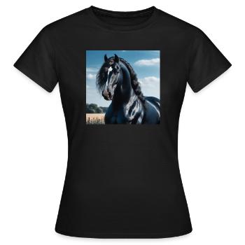 Elegance of the horse - Women's T-Shirt - black - Front - AI Model Female 172 dark (172cm)