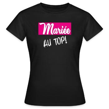 MARIEE - T-shirt Femme - noir - Devant - AI Model Female 172 dark (172cm)